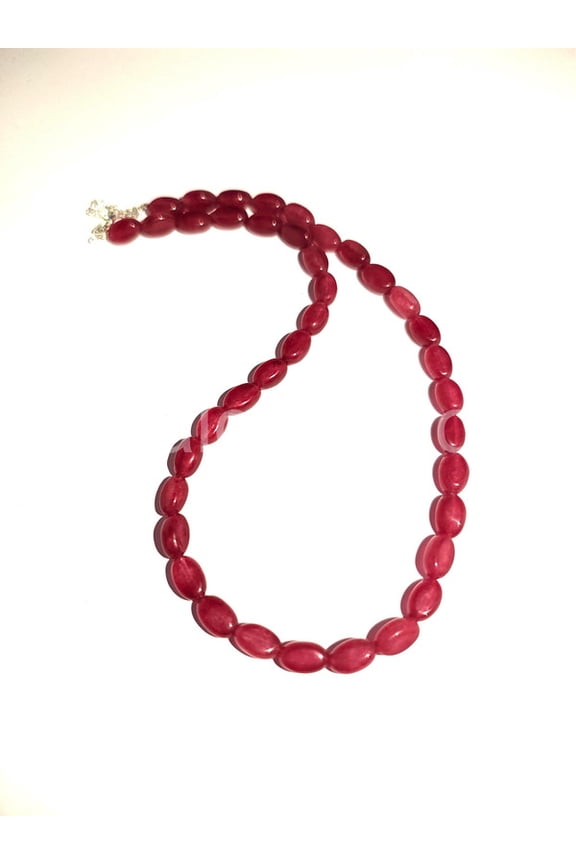 Ruby Beads Necklace, Genuine Ruby Nuggets Beads Necklace, Unheated Ruby Beads Necklace, Handmade Jewelry