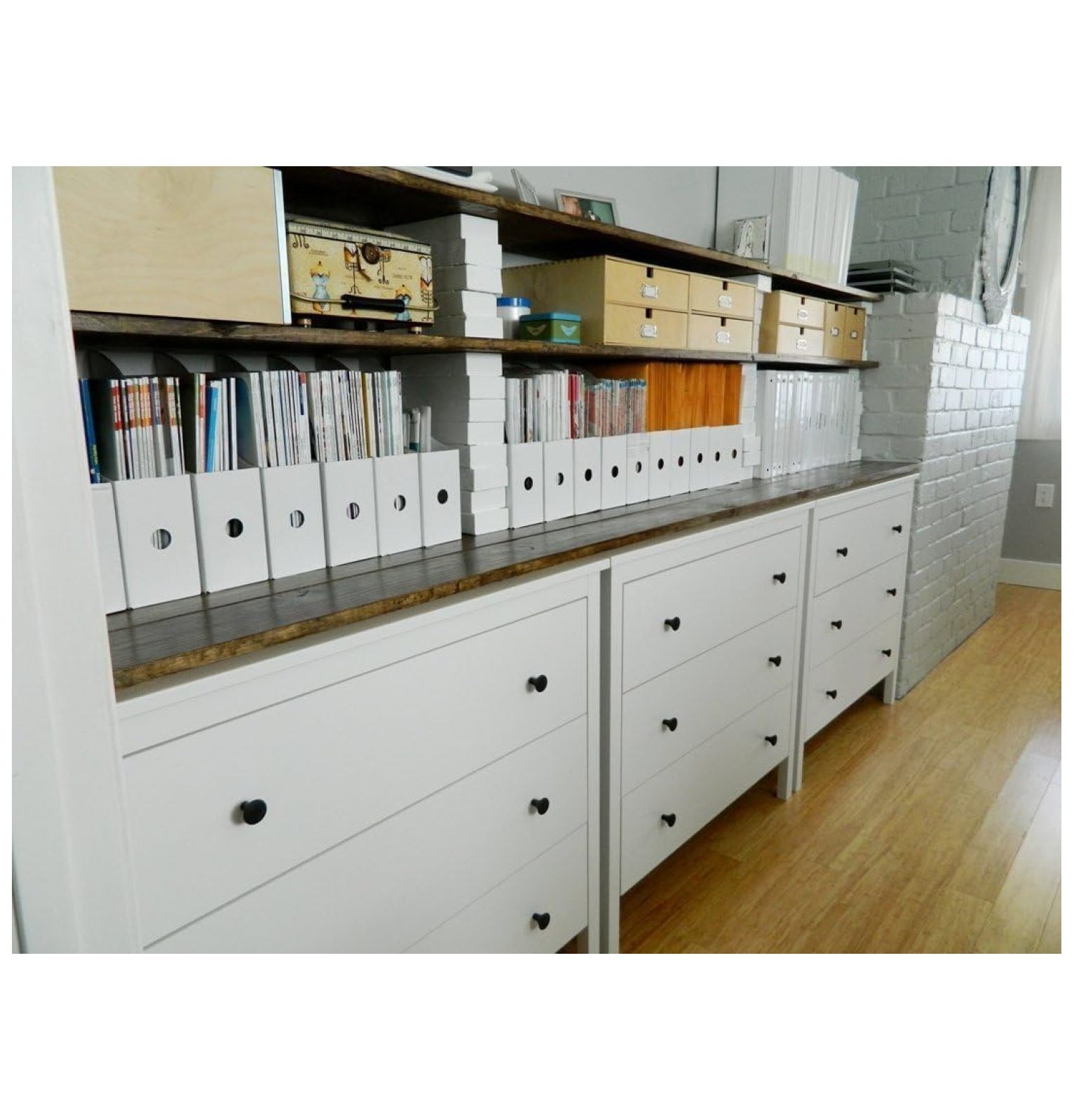 ROYALNA (40 PACK) White Magazine File Folder Holder, Magazine Organizer