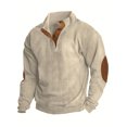 ROYAURA Men's Quarter Zip Fleece Sherpa Pullover Sweater Long Sleeve