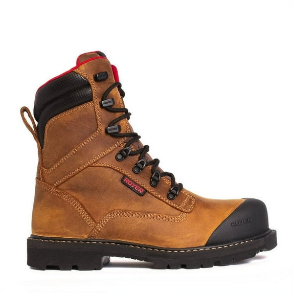 ROYER Men's Revolt Carbon Fiber Toe Vibram MegaGrip Pro Sole Work Boot Brown/Red - 8990RT BROWN/RED