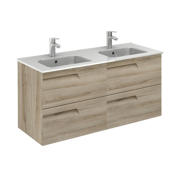 ROYO USA 48'' 4 DRAWER VITALE NATURE GREY WITH CERAMIC TOP AND MIRROR