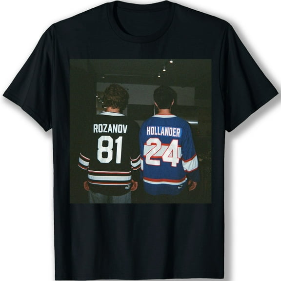 ROZANOV 81 HOLLANDER 24 Vintage Graphic T-Shirt with Hockey Jersey Design