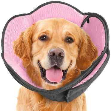 ROZKITCH Dog Cone Adjustable Soft Dog Cone Collar E Collar for Small Medium Large Dogs After Surgery Pink S