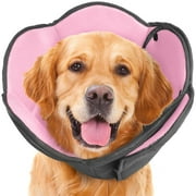 ROZKITCH Dog Cone Adjustable Soft Dog Cone Collar E Collar for Small Medium Large Dogs After Surgery Pink S