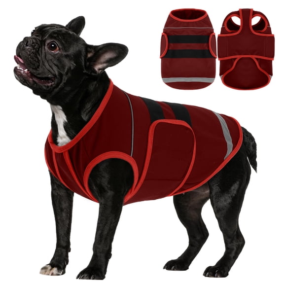 ROZKITCH Anxiety Relief for Dogs,Soft Adjustable Reflective Dog Anxiety Vest for Thunder,Fireworks,Separation and Vet Visit,Dog Shirts for Small Dogs,Burgundy,XS