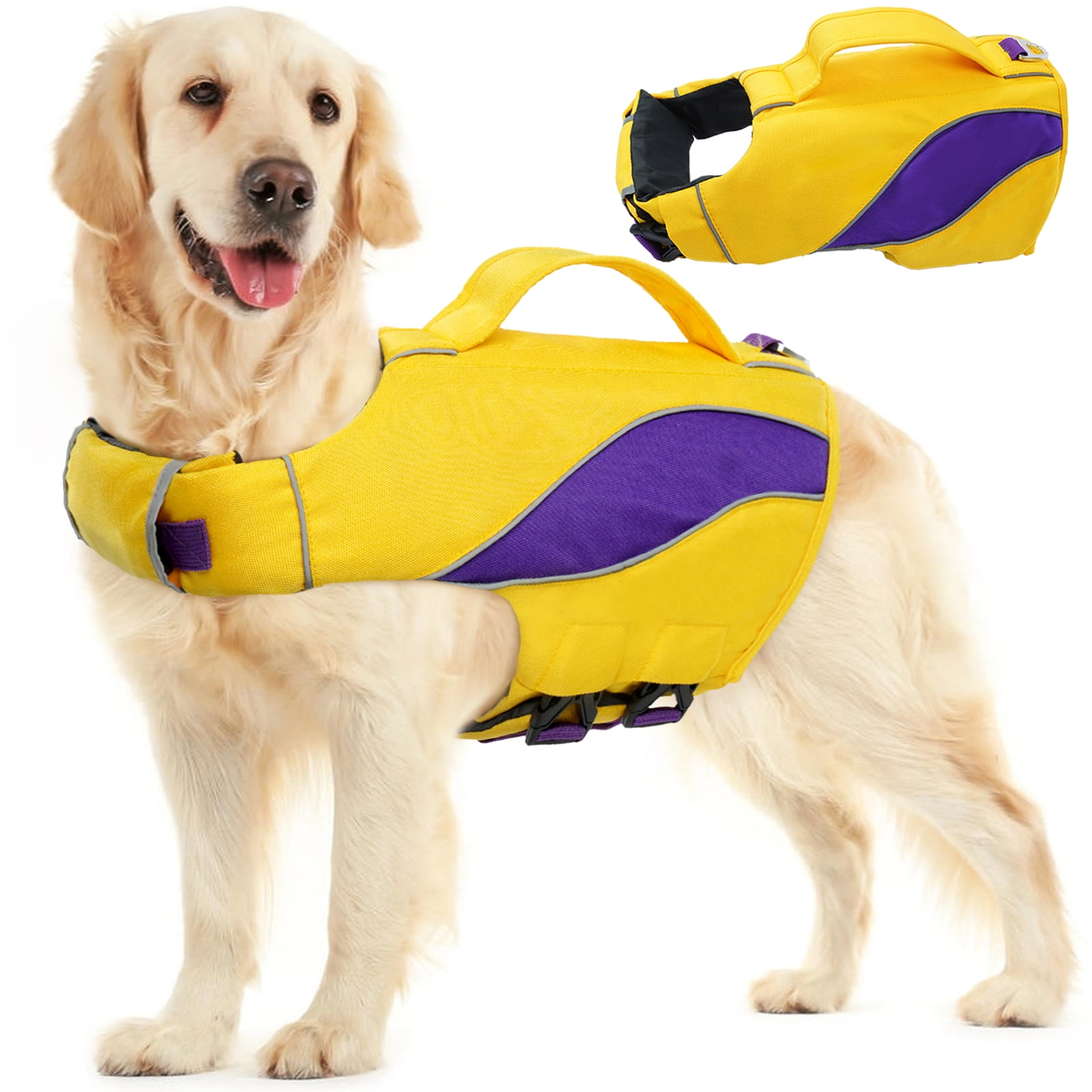 ROZKITCH Dog Life Jacket Reflective Dog Life Vest for Swimming