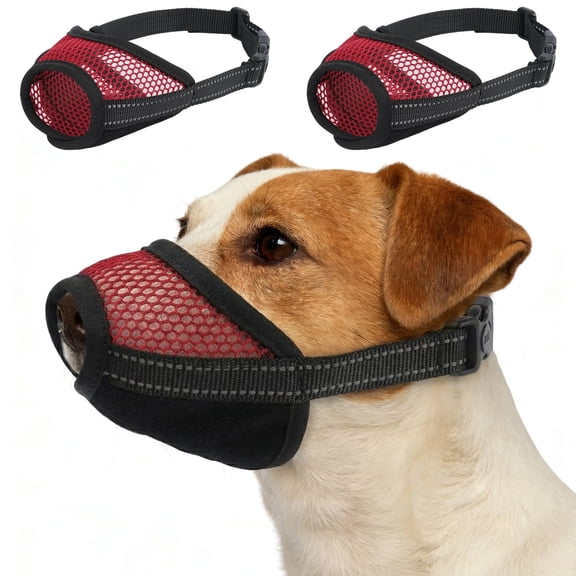 ROZKITCH Dog Muzzle,Soft Breathable Mesh, Adjustable Loop Pets Drinkable Anti-Biting Muzzle for Small, Medium, Large Dogs | Lightweight, Comfortable, Easy to Wear