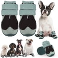 thumbnail image 1 of ROZKITCH Dog Shoes for Small Dogs,Anti-Slip Dog Boots & Paw Protectors for Hardwood Floors,Reflective Dog Booties for Hot Pavement Winter Snow Hiking,Black,4PCS,Size 1, 1 of 9
