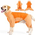 thumbnail image 1 of ROZKITCH Warm Dog Winter Coat Windproof Adjustable Turtleneck Fleece Dog Jacket for Halloween and Christmas Pajamas for Medium Dogs,Orange,2XL, 1 of 7