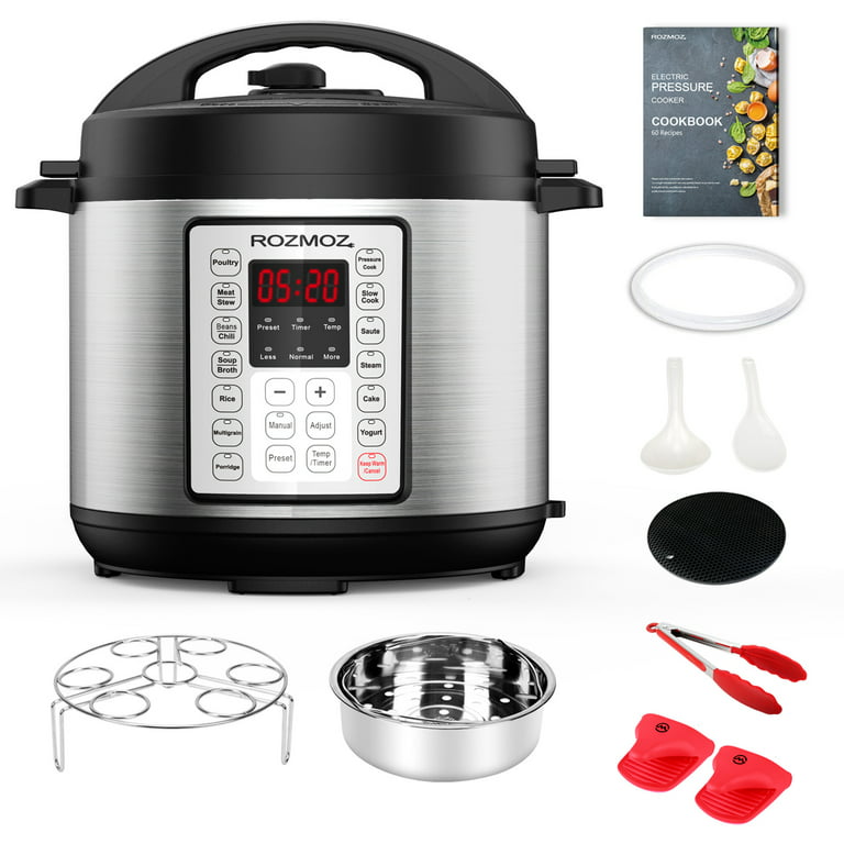Kitchen Living 6 Quart Electric pressure cooker Stainless Steel