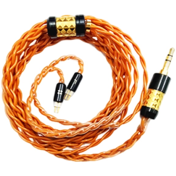 ROZYARD 1.2m Long 7N Single Crystal Copper Earphone Cable 0.78mm 2Pin 3.5mm/4.4mm Male Plug Adapter Cord Line