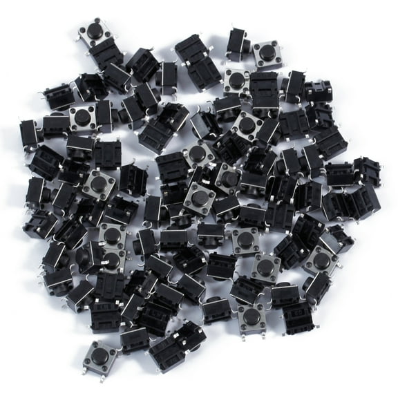 100pcs Mini Tactile Push Button Switches Perfect for Electronics & Robotics