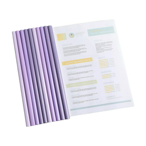10Pcs Report Cover with Sliding Bar, 60 Sheet Capacity Binder Paper Protector