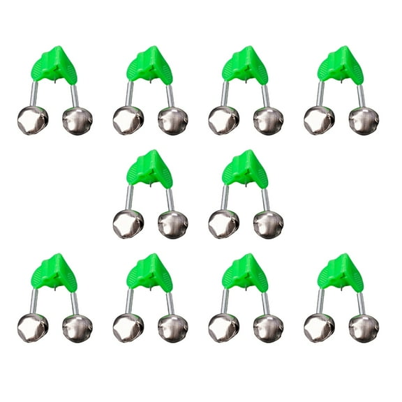 ROZYARD 10Pcs Fishing Alarm Bells Clip Bites Alert Fishing Rod Bells Fishing Accessories