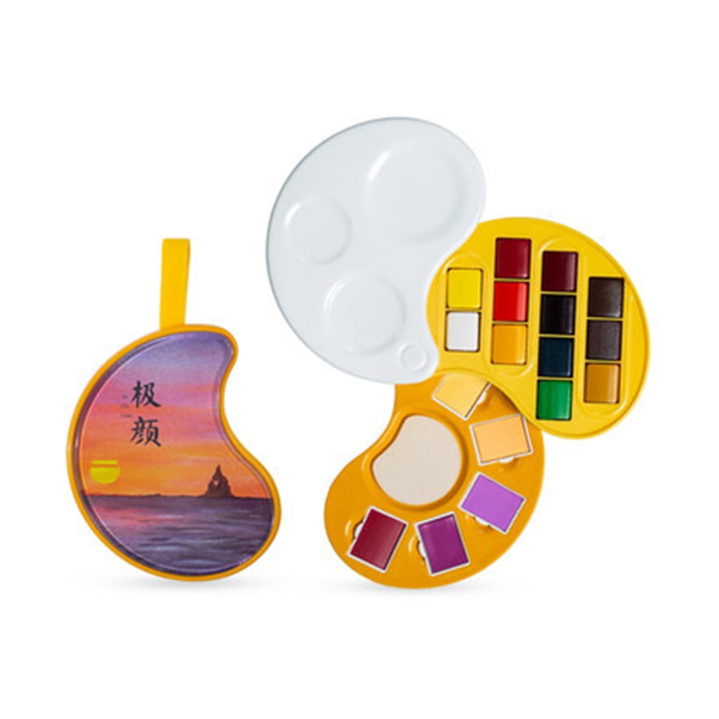 ROZYARD 12/17 Colors Watercolor Paint Foldable Paint Case for Watercolor Painting