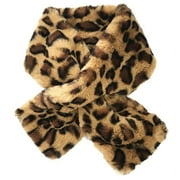 ROZYARD 12x80cm Womens Winter Fake Faux Fur Leopard Print Scarf Wrap Collar