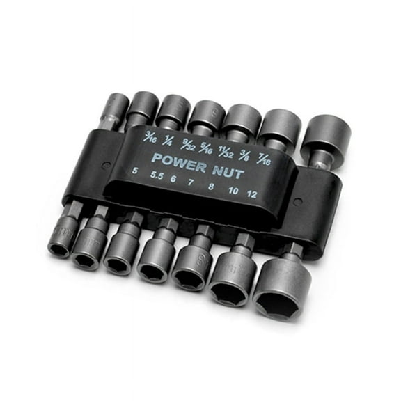 ROZYARD 14pcs Power Nuts Driver Drill Bit Tools Set Metric Socket Wrench Screw 1/4'' Driver Hex Keys Screwdriver Set Bit Tools