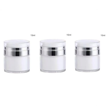 ROZYARD 15/30/50g Empty Airless Pump Jar Refillable Acrylic Cream Bottle Vacuum Bottle Portable Container Makeup Lotion Cosmetic