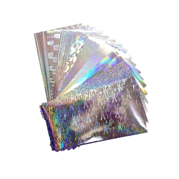 ROZYARD 18Pcs Holographics Adhesive Film Reflective Fishing Lure Stickers Waterproof Flashing Fishing Lure Tape Easy to Use