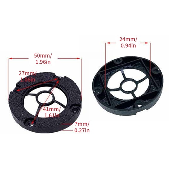 ROZYARD 1in & 1.25inch Speaker Tweeter Cover Panel Decorative Circle Speaker Fixed Plate Circlet Aluminum 3D Engraving Black