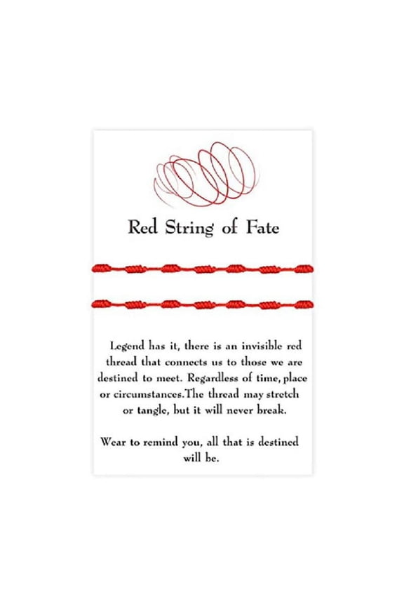 2 Pcs/Set Kabbalah Red String Bracelet for Protection Good Luck 7 Knot Braided Bracelet with for Wish Card Jewelry for W