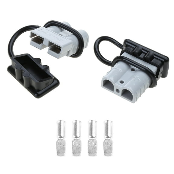 ROZYARD 2Pcs 50A Battery Trailer Pair Charge Plug Quick Connector Kit Connect Disconnect Winch Electrical Power Cables Connector