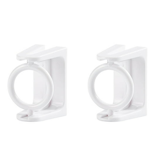 ROZYARD 2Pcs Curtain Rod Hangers Holders Not Drilling Adhesive Wall Mount Brackets ABS Transparent Towel Poles Support Hook