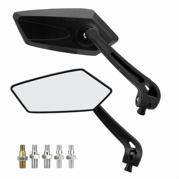 ROZYARD 2pcs Rearview Side Mirrors Universal Motorcycle Mirror Rearview Mirror E-Bike Scooter Angle Adjustable Rotating Mirrors