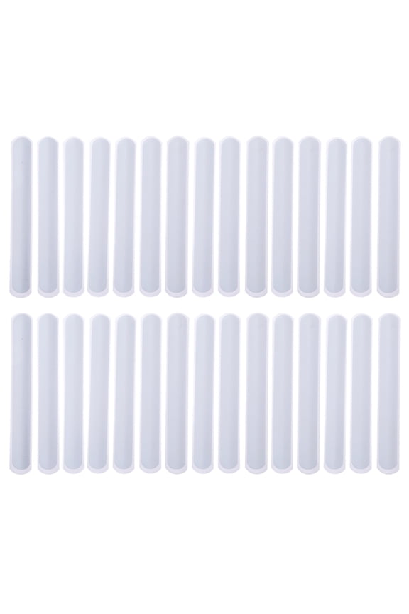 30Pieces White Slap Bracelets DIY Blank Slap Bands Bulk Plastic Party Bracelets for Birthday Party Concert School Craft