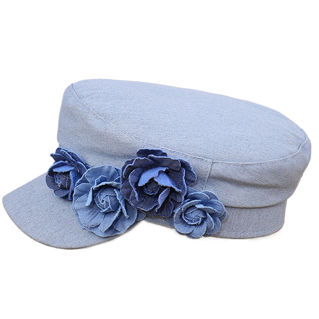 ROZYARD 3D Flower Beret Hat Women Fashion Driver Hat