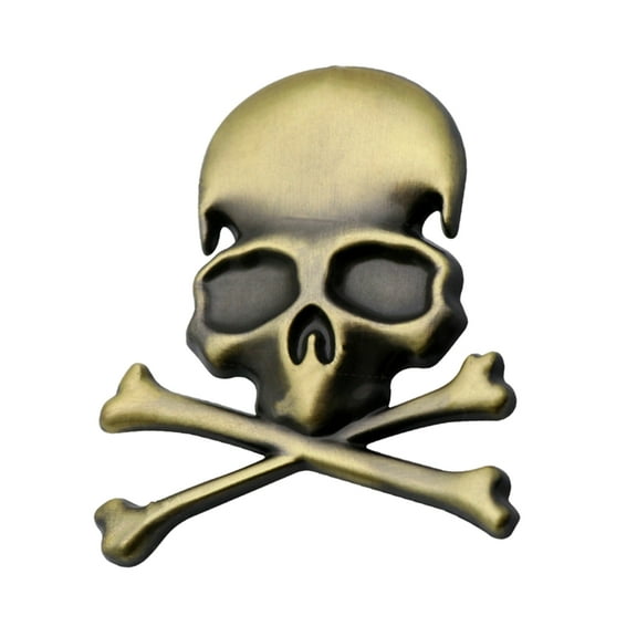 ROZYARD 3D Skull Metal Stickers Skull & Crossbones Metal Decals for Car & Motorcycles