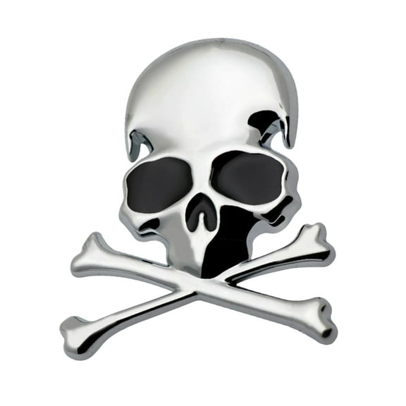 ROZYARD 3D Skull Metal Stickers Skull & Crossbones Metal Decals for Car & Motorcycles