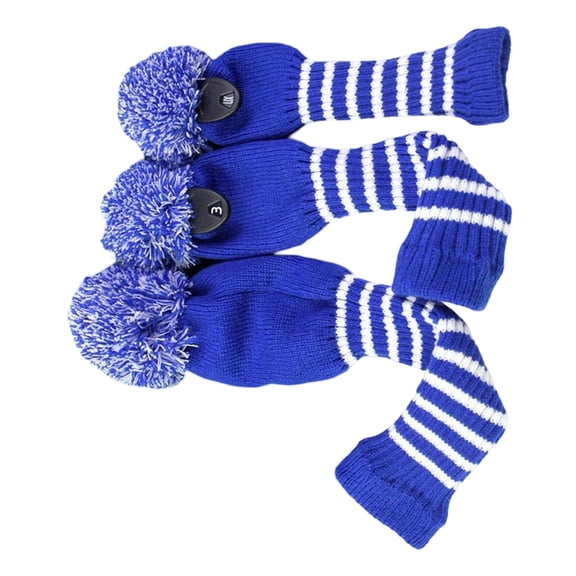 ROZYARD 3pcs Golf Club Head Cover Knitted Styles Headcover Leisure Styles Golf Cover