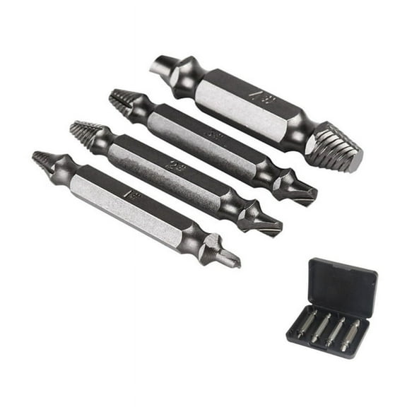 ROZYARD 4 Pcs Stripped Screw Extractor Kit Bolt Extractor Screw Remover Set for House Construction Work Resistance