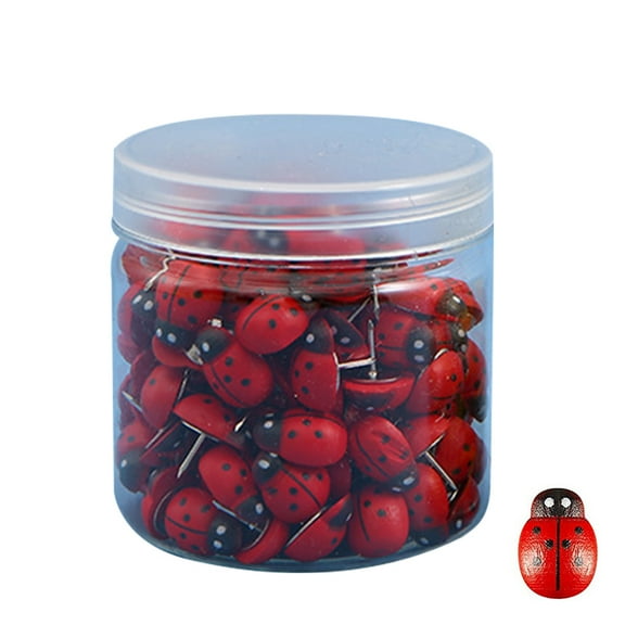 ROZYARD 50 Pcs Cute 3D Insects Style Wood Pushpins Set Photo Wall Decoration Supplies