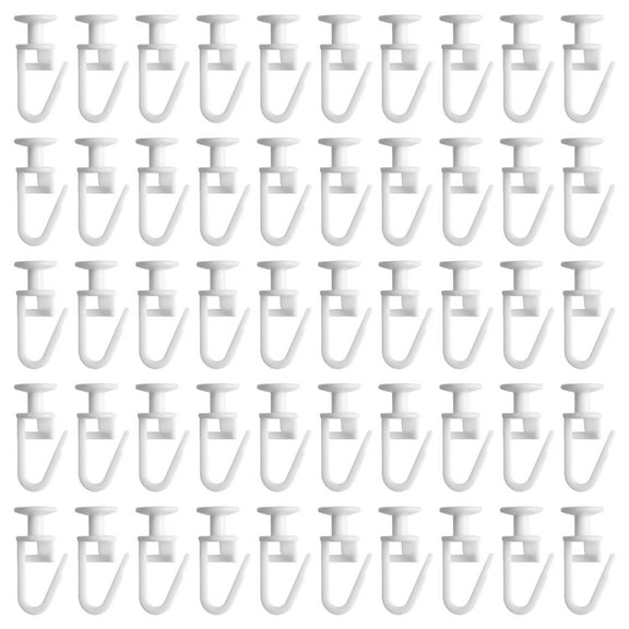 50Pieces Curtain Gliders Window Treatments Gliders with Hook Quiet Movement