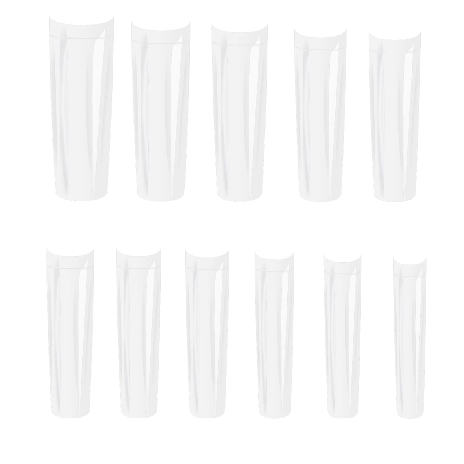 Tele Nail Tips ROZYARD 550Pcs C Curve False Nail Tips,XXL Acrylic Fake Nail Tips for ...