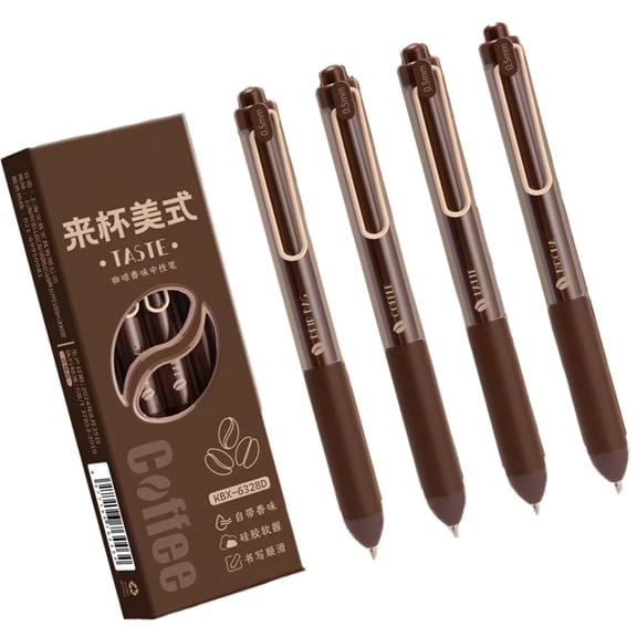 4Pcs Retractable Gel Pen Quick Dry 0.5MM Office Writing Tool for Student