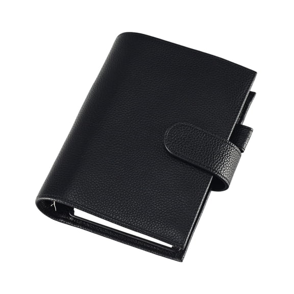 ROZYARD 6 Rings Leather Binder Journal Refillable Notebook with Zippered Cash Bag