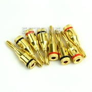 ROZYARD 8Pcs 4mm Gold-Plated Musical Cable Wire Banana Plug Audio Speaker Connector Plated Musical Speaker Cable Wire Connector