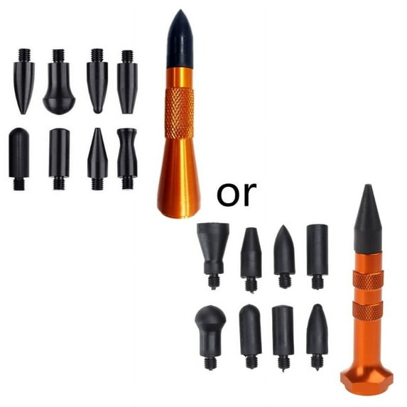 ROZYARD 9pcs Paintless Knock Down Pen PDR Tools Car Tap Down Body Panel Dent Removal Repair Hand Tools Auto Maintenance Tool