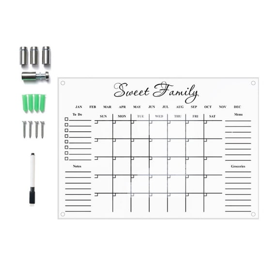 ROZYARD Acrylic Dry Erase Board Wall Calendar Weekly Planner Schedule Board for Home