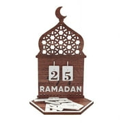 ROZYARD Acrylic EidMubarak Ramadans Countdown Calendar Handmade Art Crafts Ornament for Holiday Festival Party Decoration