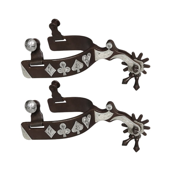 ROZYARD Antique Bronze Spurs German Silver Embellishments Equestrians Accessories