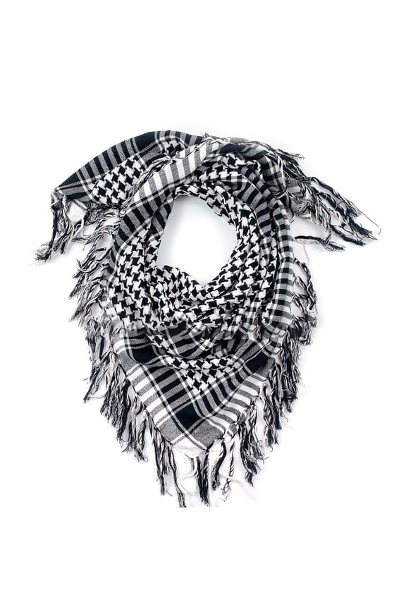 Arab Style Male Scarf Lattice Pattern Headscarf Multi Purpose Outdoor Turban