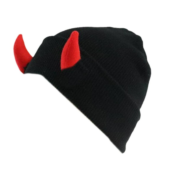 ROZYARD Beanie Hat Evil Horn Winter Warm Hat Novelty Women Men Party Headwear