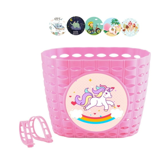 ROZYARD Bike Basket for Boy and Girls, Waterproof Plastic Handlebars Bike Baskets for Teen Kids Bicycles and Kids Tricycles