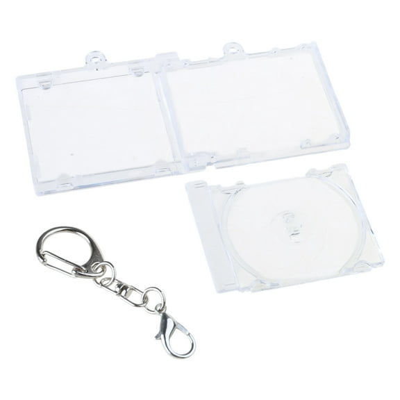 ROZYARD Blank Album Disc Case Keychain Disc Player Keyring Peripherals Commemorative Album Key Holder For Backpack Pendant Chain