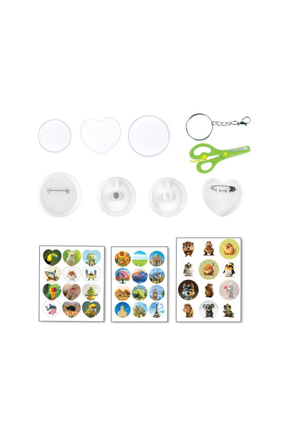 Children Handheld Badge Machine Safe Creative Craft Activity Brooch Pin Maker