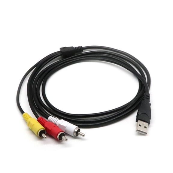 ROZYARD Color Code USB To 3RCA Composite Cable 150CM Easy Installation For TVs Players